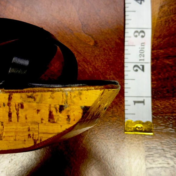 Sexy Gianmarco Lorenzi Cork Leather Stiletto Ankle Strap Platforms EU 39 - Picture 7 of 8